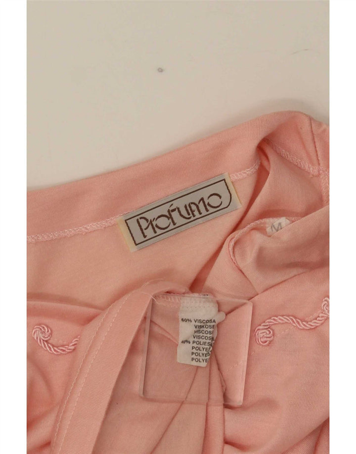 T-shirt damski w stylu vintage Top UK 14 Średni różowy wiskoza