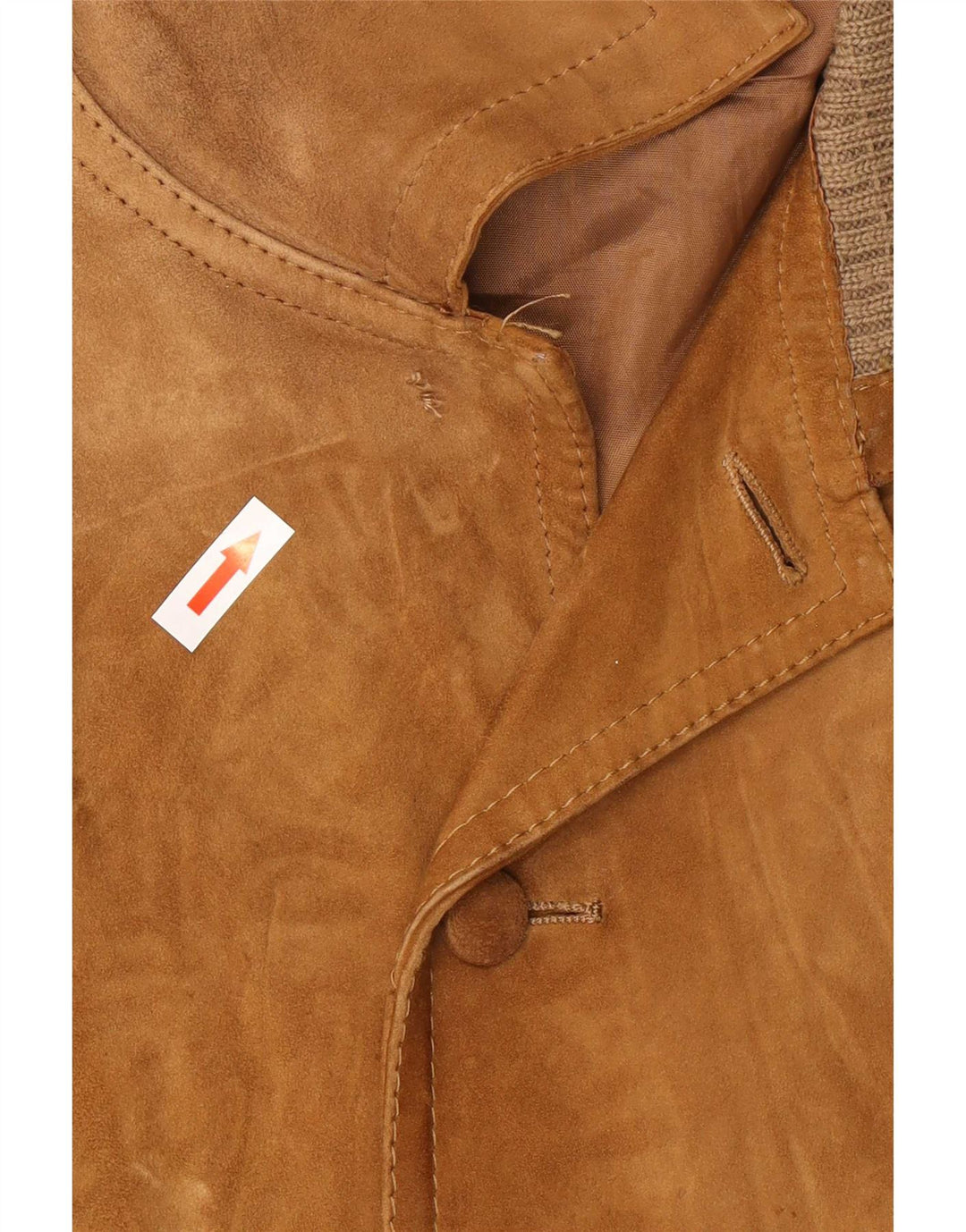 Vintage męska dzianinowa kurtka bomber UK 38 Medium Brown