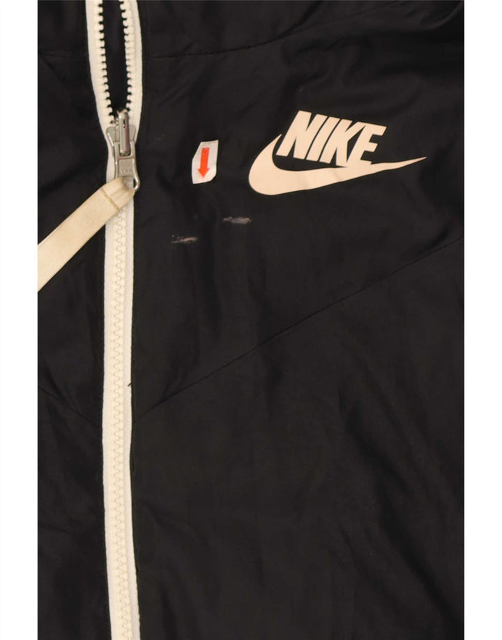 Damska, dwustronna, oversize'owa, wyściełana kurtka z kapturem Nike UK 6 XS, czarna