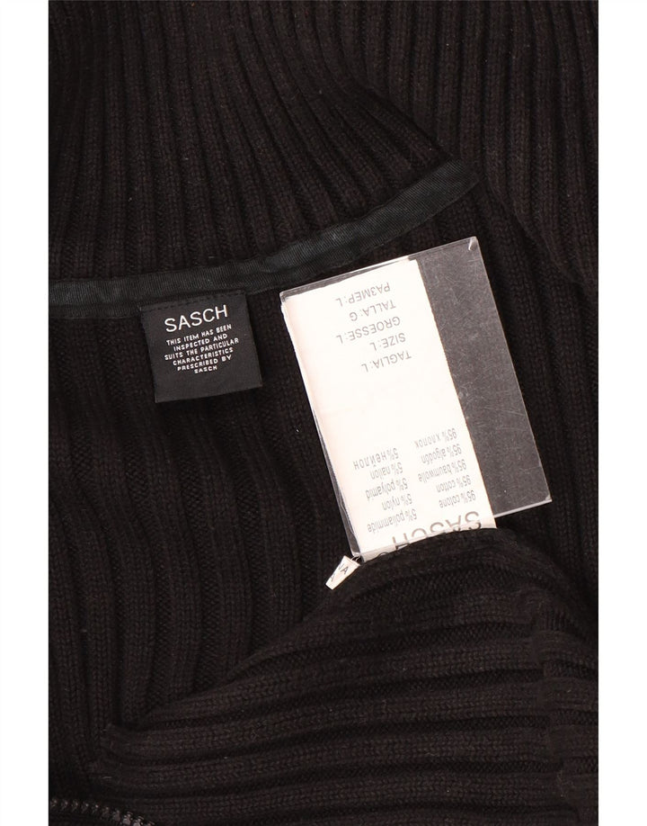 Sweter damski Sasch Cardigan UK 16, duży, czarny, bawełniany