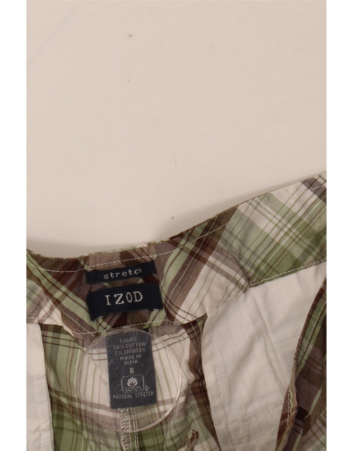 Damskie spodenki Chino IZOD US 8 Medium W32 Khaki, bawełna w kratkę