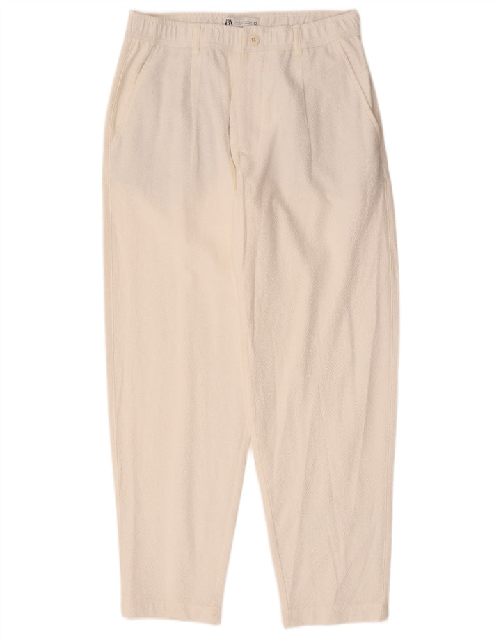 Męskie spodnie chino Zara, średnie W31 L29, biała bawełna