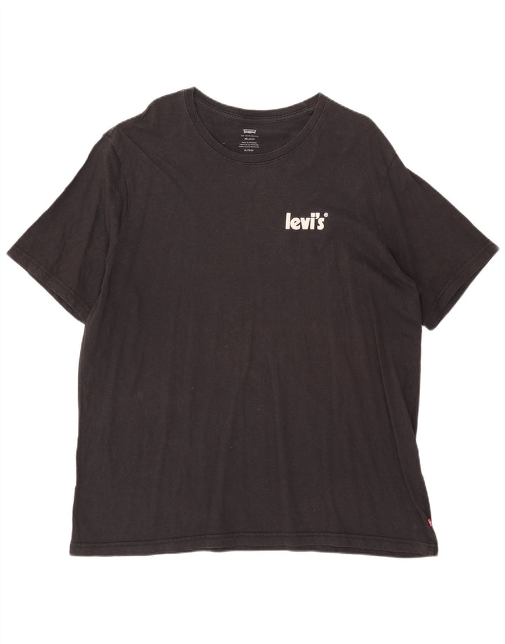 Męski T-shirt z grafiką Levi's o swobodnym kroju, XL, czarny