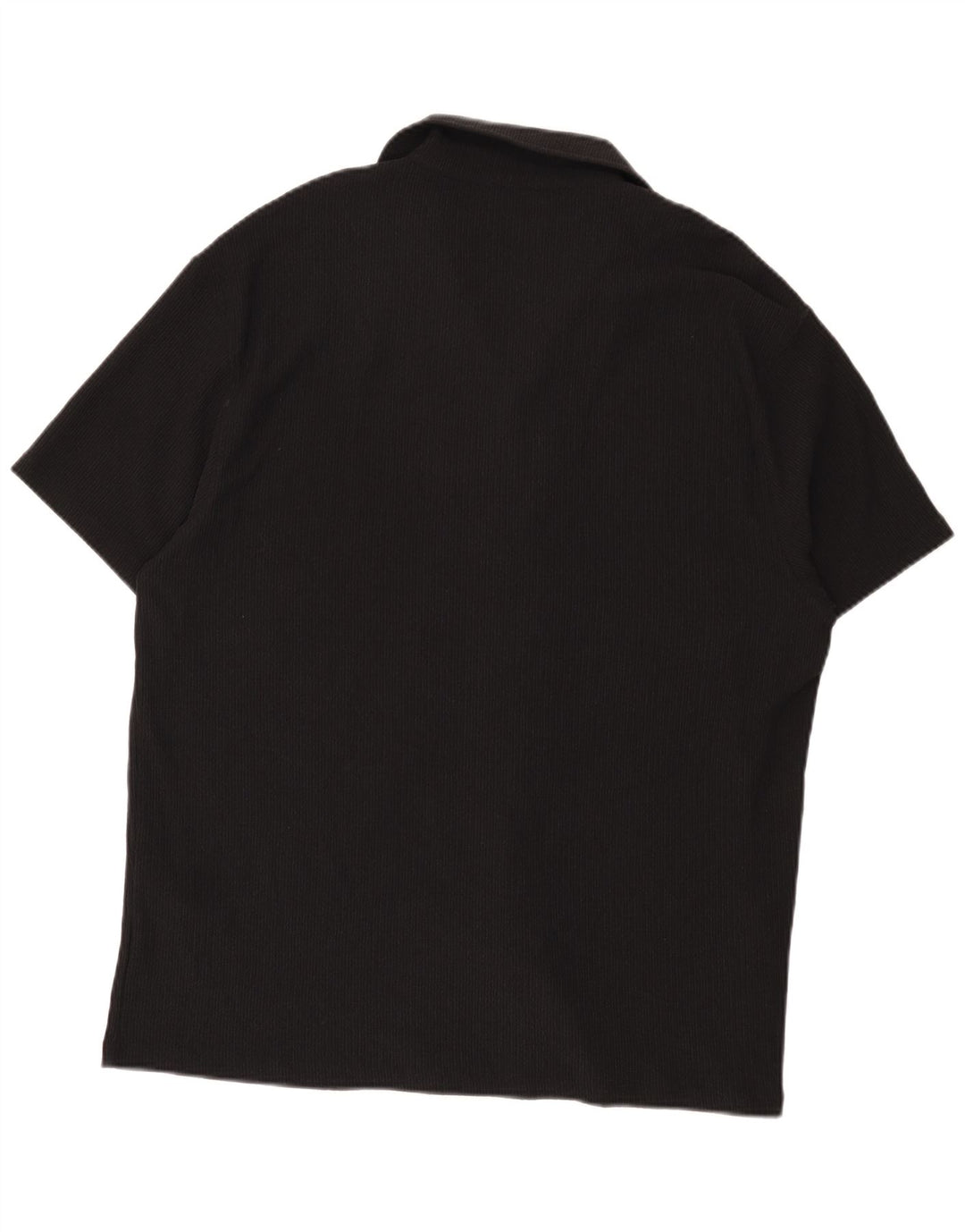 Męska graficzna koszula z krótkim rękawem Reiss 2XL, czarna, poliestrowa, nowoczesna