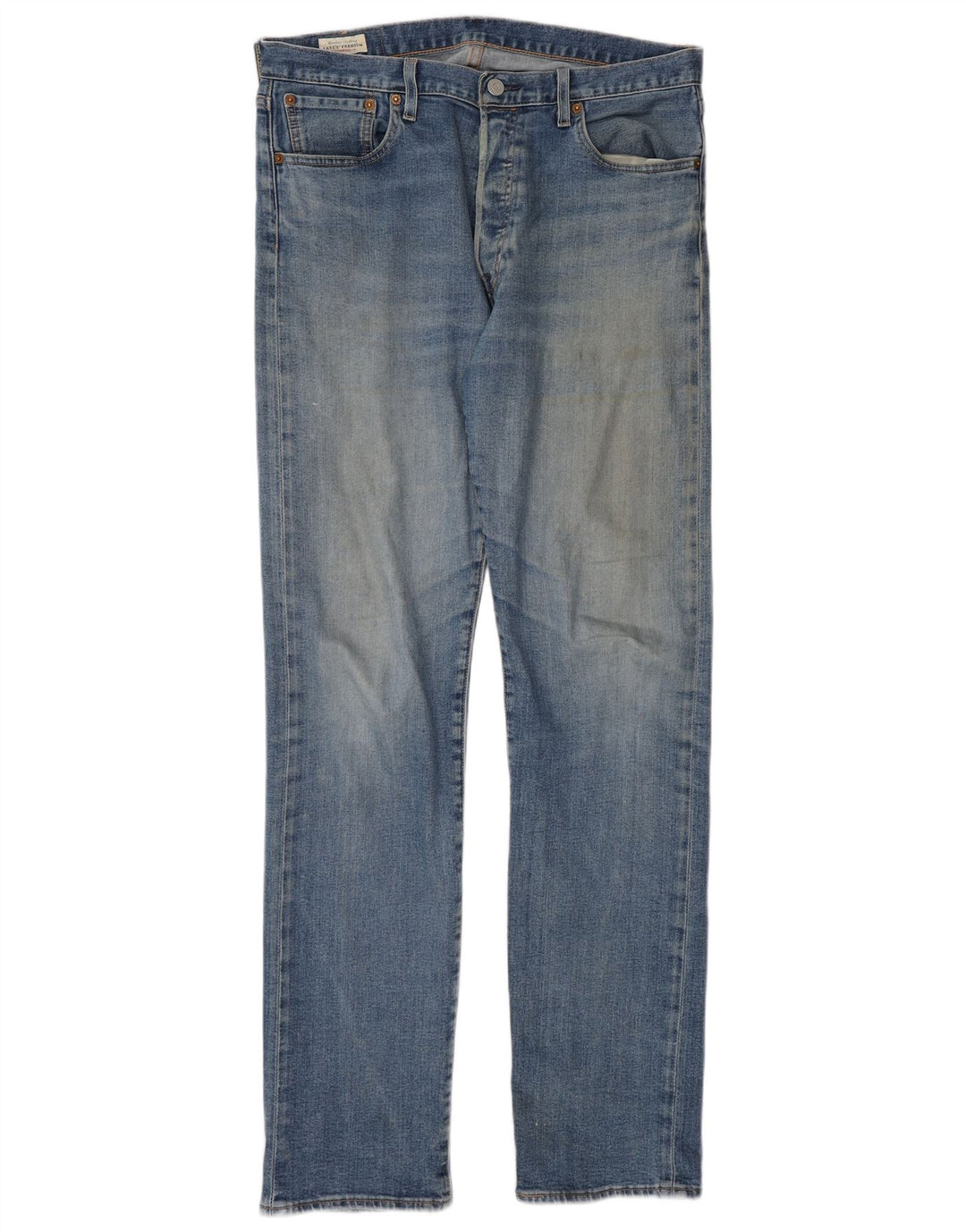 Męskie jeansy LEVI'S 501 Straight W33 L34 Niebieskie bawełniane