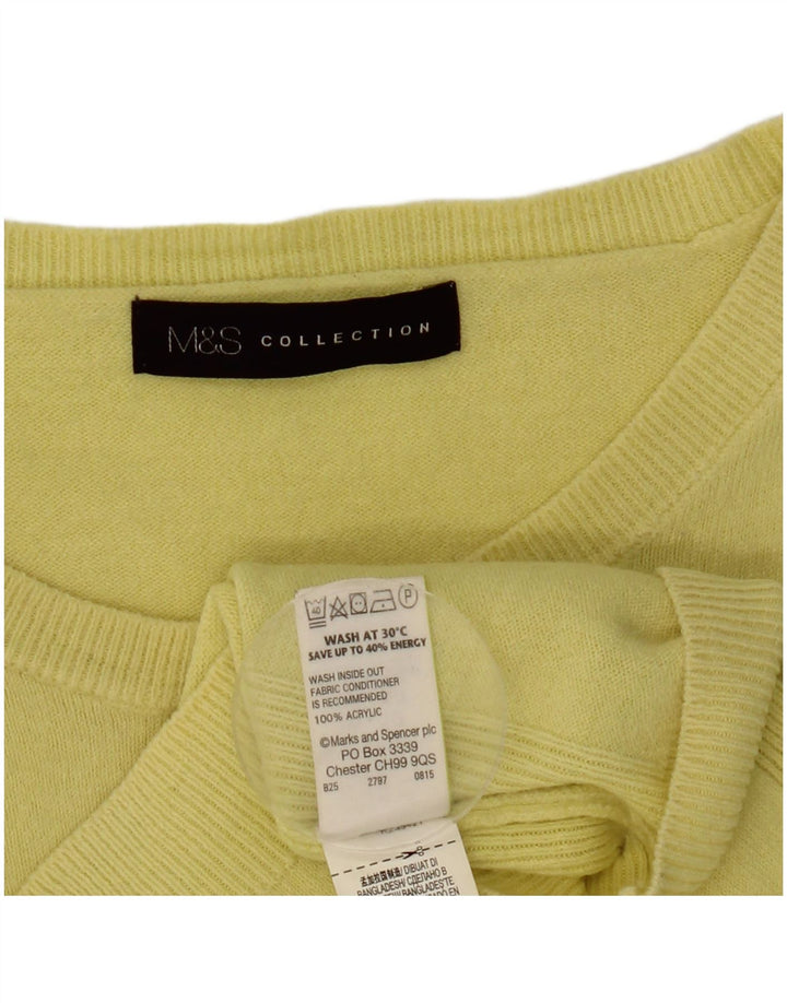 Sweter damski Marks & Spencer z okrągłym dekoltem, UK 12, średni żółty
