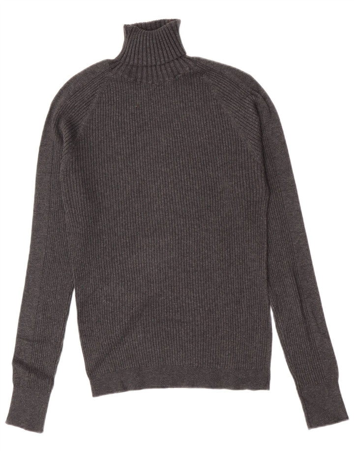 Męski sweter z golfem Zara, średnio szary