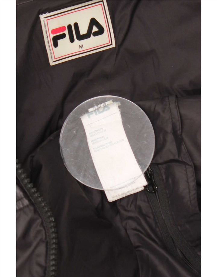 Męska ocieplana kurtka Fila UK 38 Średni czarny nylon