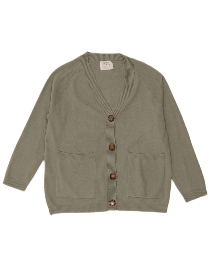 Sweter dziewczęcy Zara Cardigan 13-14 lat Zielony poliester
