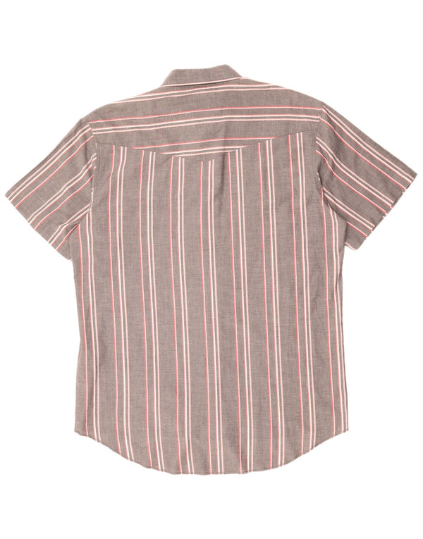 Męska koszula z krótkim rękawem Wrangler, rozmiar 17 XL, szare paski