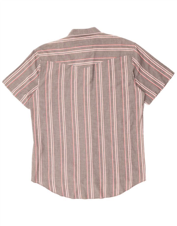 Męska koszula z krótkim rękawem Wrangler, rozmiar 17 XL, szare paski