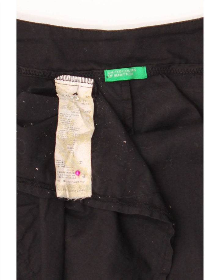 Damska bluzka z rękawem 3/4 Benetton UK 14, średnia czarna