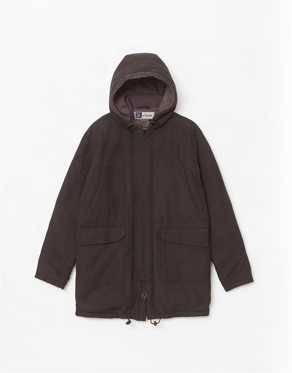 Męska kurtka parka z kapturem Asics UK 40, duża czarna