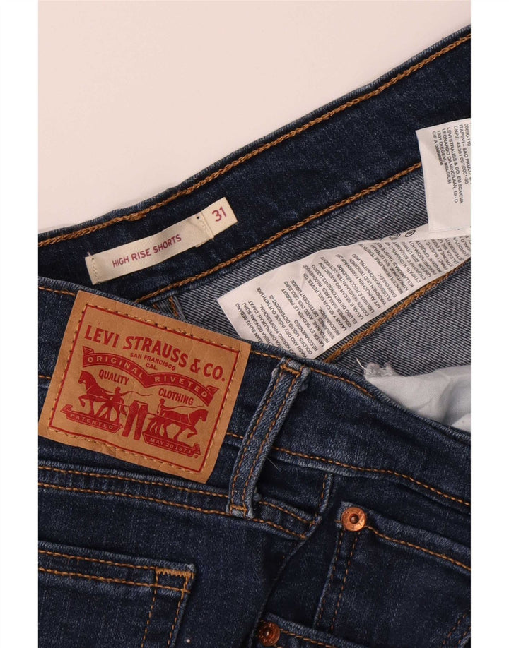 Damskie spodenki jeansowe Levi's z wysokim stanem W31, średnioniebieskie, bawełniane