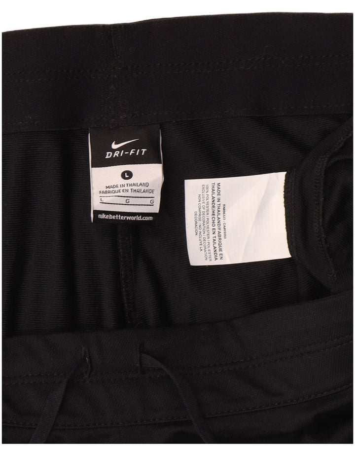 NIKE Womens Dri Fit Sport Shorts UK 16 Large  Black Polyester