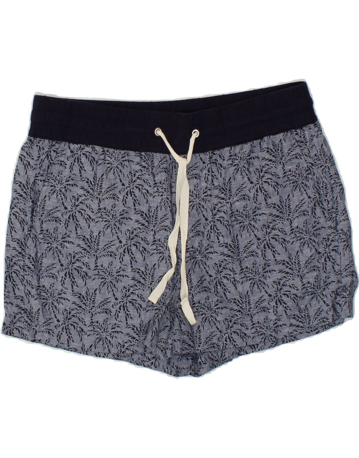J. CREW Womens Abstract Pattern Sport Shorts US 6 Medium  Navy Blue Cotton Vintage J. Crew and Second-Hand J. Crew from Messina Hembry 