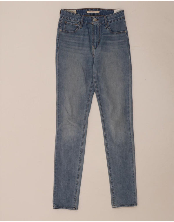 Damskie jeansy Levi's 721 z wysokim stanem W26 L32 Niebieska bawełna