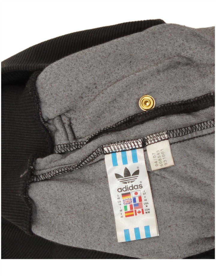 Damskie spodnie dresowe Adidas welurowe UK 14, duże, szare, bawełniane