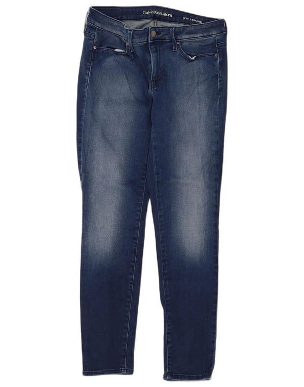 Damskie legginsy Calvin Klein Skinny Jeans W30 L30 Niebieska bawełna