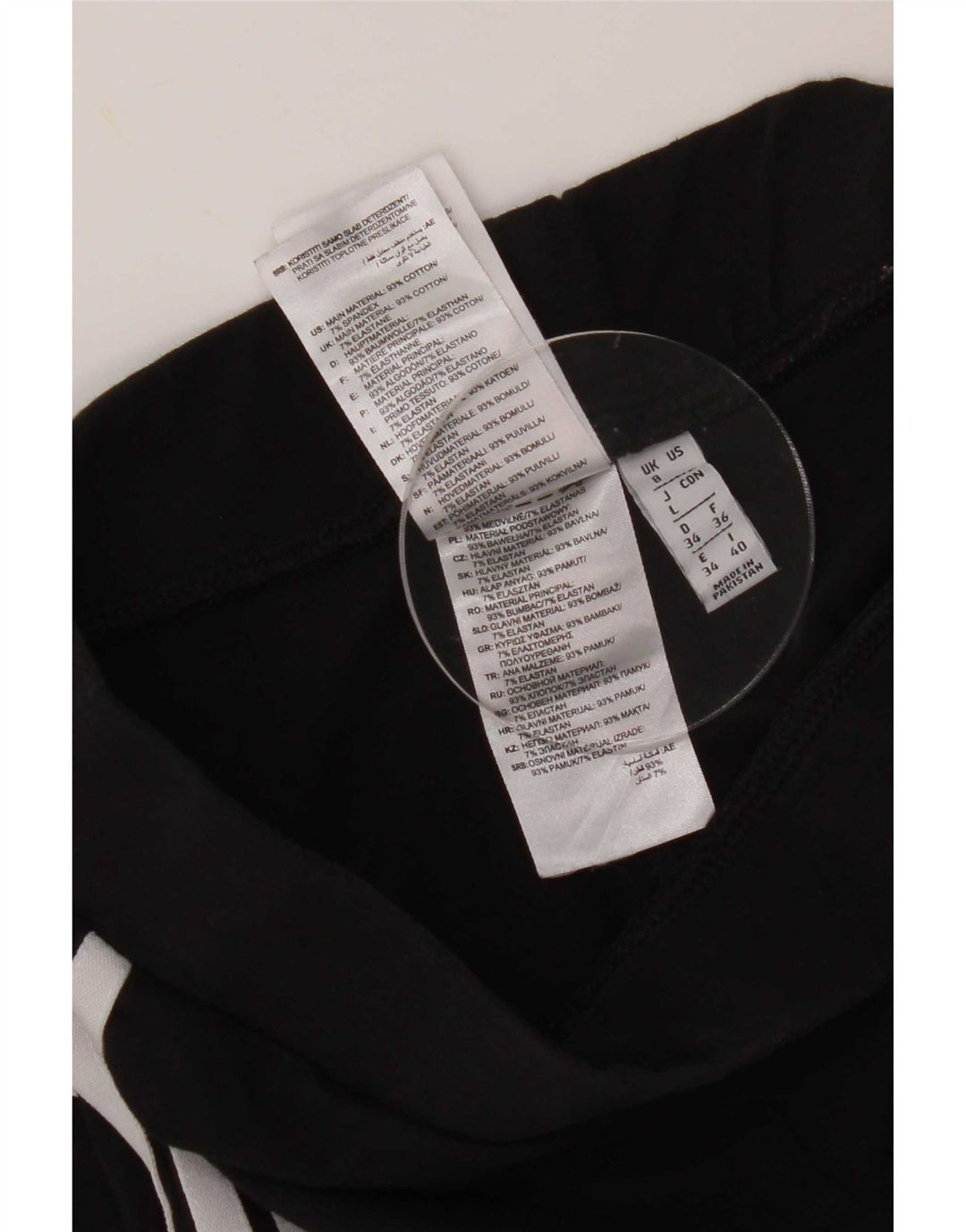 Legginsy Damskie Adidas UK 8 Małe Czarne Bawełniane