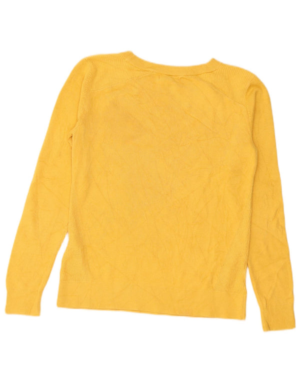 Damski sweter oversize Nautica z dekoltem w łódkę UK 6 XS, żółta bawełna