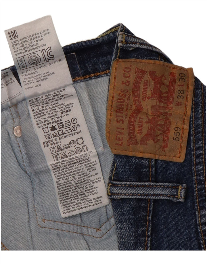 Męskie spodenki jeansowe LEVI'S 559 W38 XL, niebieskie, bawełniane