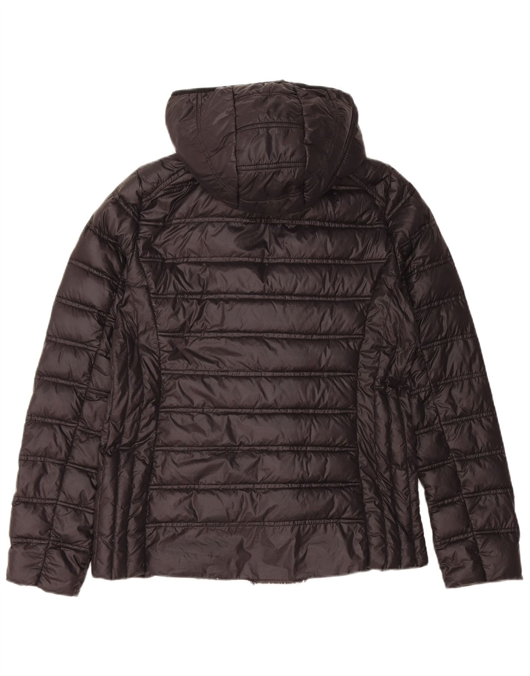 MICHAEL KORS Womens Hooded Padded Jacket UK 10 Small Black