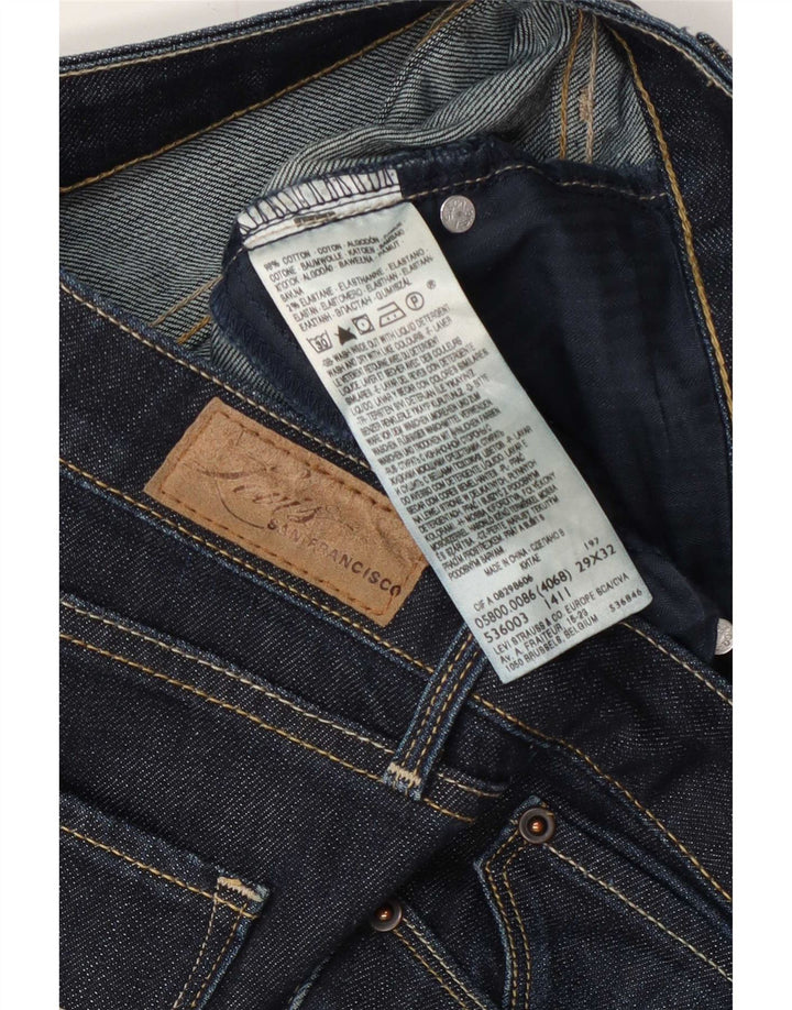 Damskie jeansy Levi's Slim W29 L32 Granatowa bawełna