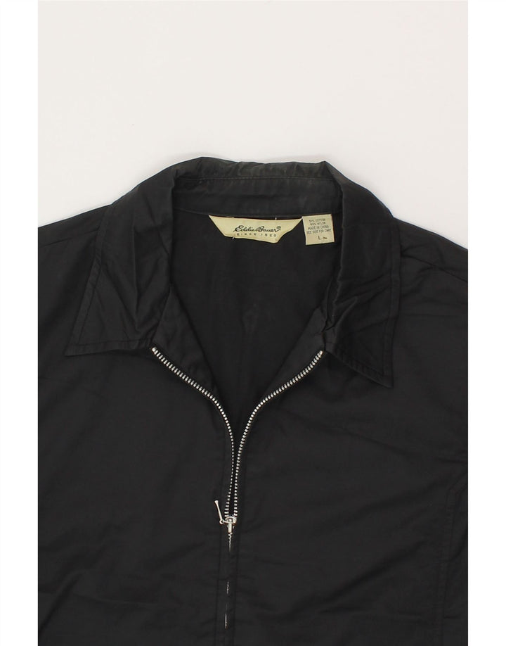 EDDIE BAUER Womens Bolero Jacket UK 16 Large Black Cotton Vintage Eddie Bauer and Second-Hand Eddie Bauer from Messina Hembry 