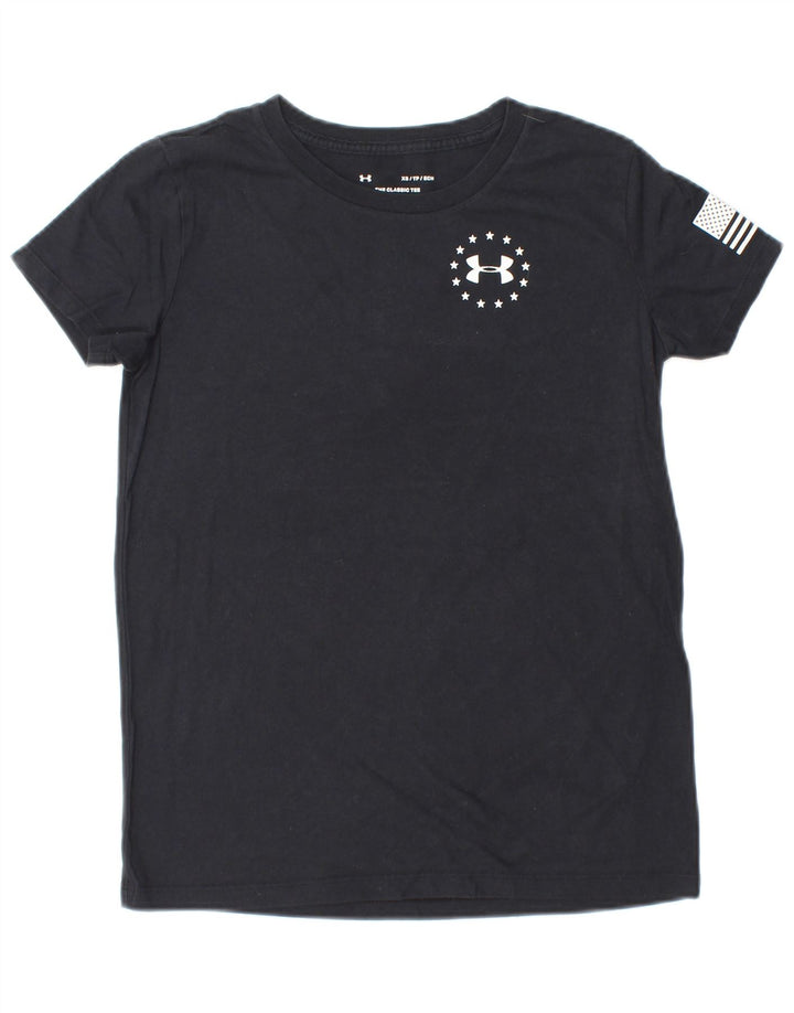 Damska koszulka z grafiką UNDER ARMOUR Top UK 6 XS w czarne paski