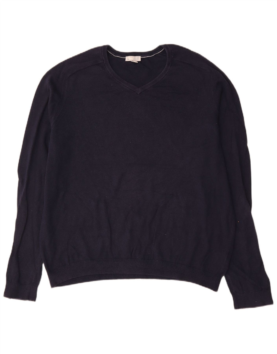 Męski sweter Gap z dekoltem w kształcie litery V, XL, granatowy, bawełniany