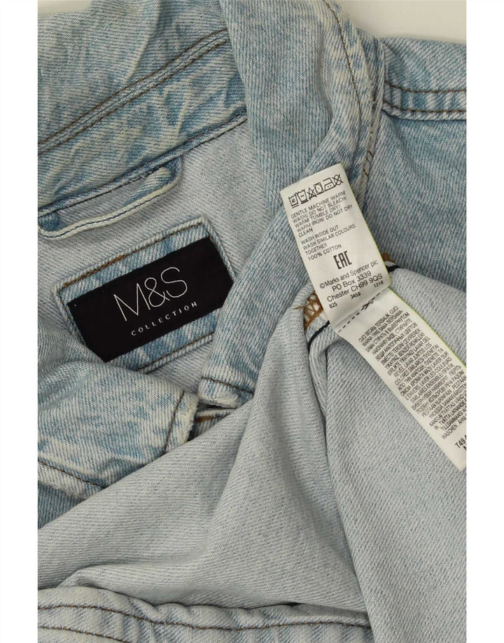Marks & Spencer Damska kurtka dżinsowa UK 28 6XL niebieska, bawełniana