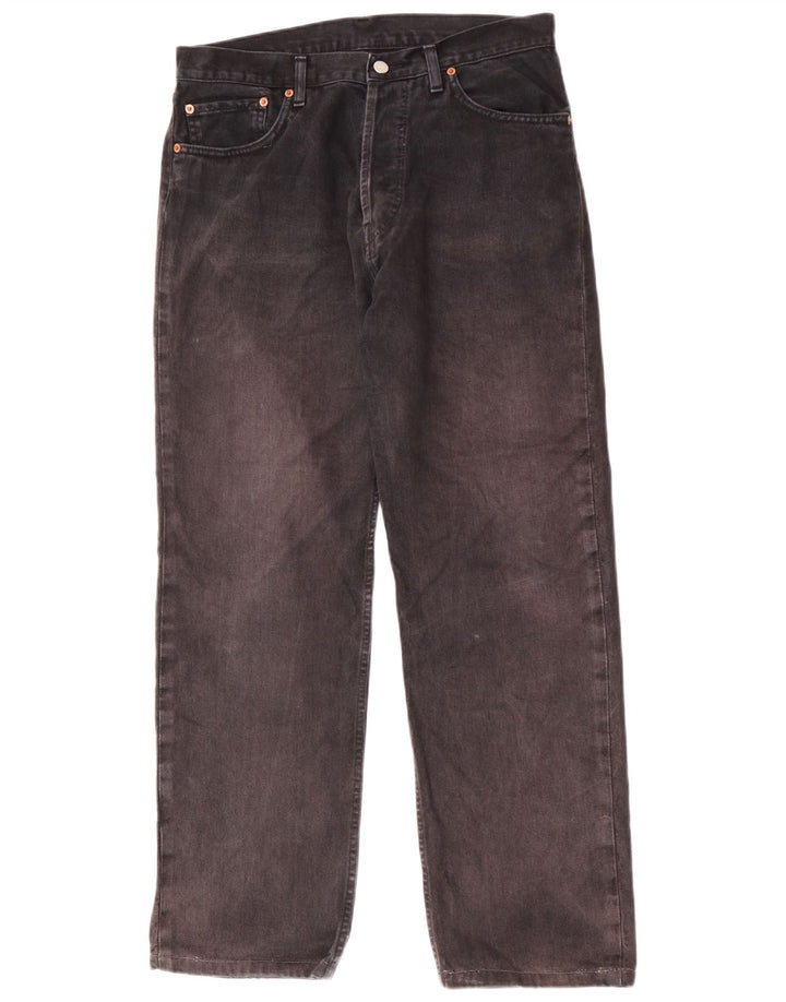 Damskie proste dżinsy Levi's W36 L31 Czarna bawełna