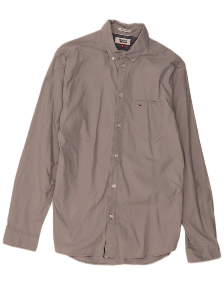 Męska koszula o regularnym kroju TOMMY HILFIGER, mała, szara, bawełniana