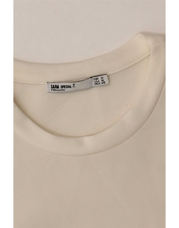 Damska sukienka dresowa Zara UK 12 Medium Off White