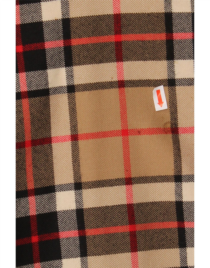 Damska spódnica kopertowa VINTAGE W38 XL w beżową kratkę