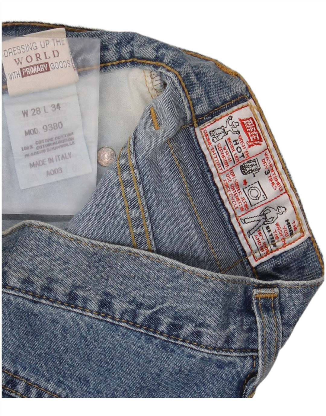 Damskie proste dżinsy Rifle W28 L34 Niebieskie bawełniane