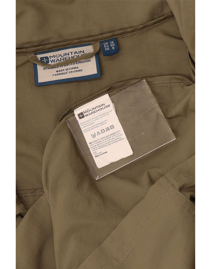 Damska kurtka z kapturem i kapturem Mountain Warehouse UK 12, średni nylon khaki