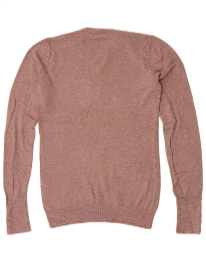 Sweter damski Zara z okrągłym dekoltem UK 8, mały róż