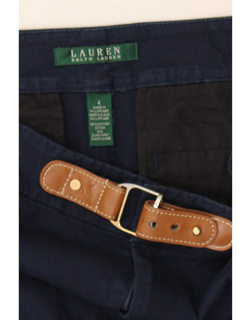 RALPH LAUREN Womens Straight Skirt US 4 Small W27 Navy Blue Cotton Vintage Ralph Lauren and Second-Hand Ralph Lauren from Messina Hembry 