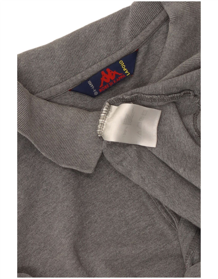Męska koszulka polo Kappa XL, szara bawełna
