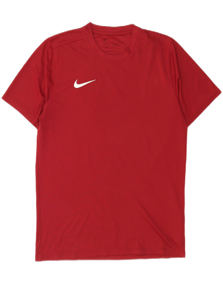 Męski T-shirt Nike Dri Fit, duży, bordowy poliester