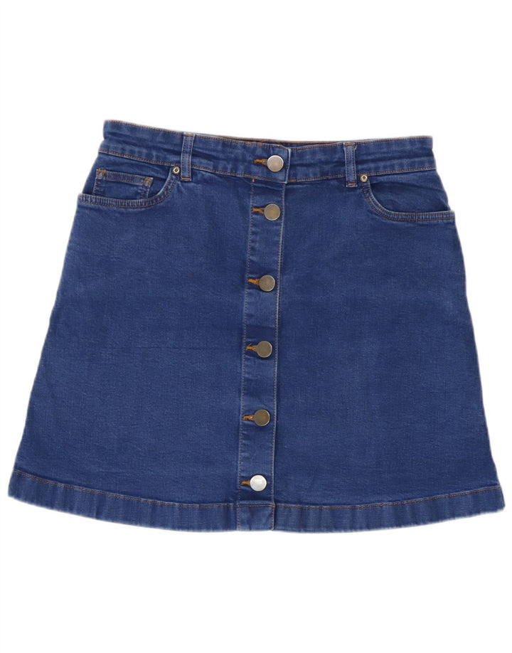 Damska spódnica dżinsowa Oasis UK 12 Medium W30 Niebieska bawełna