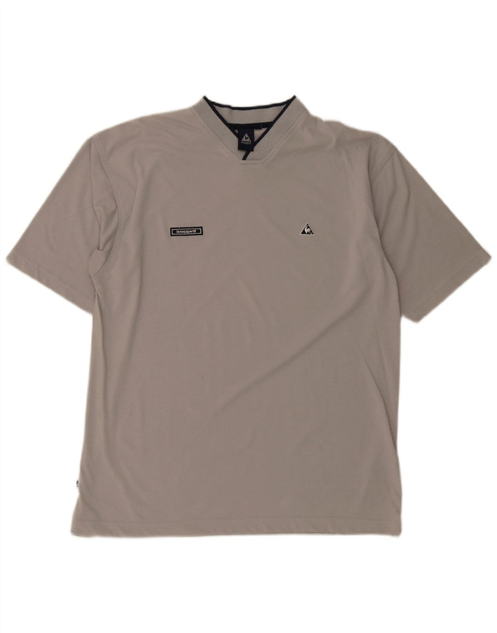 Męski T-shirt Le Coq Sportif, duży, szary, poliester