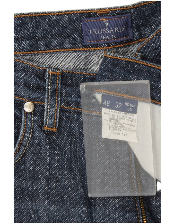 Damskie proste dżinsy TRUSSARDI W30 L31 Niebieskie bawełniane