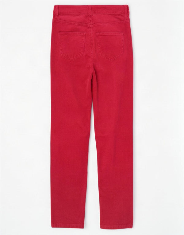 Marks & Spencer Damskie wąskie spodnie sztruksowe UK 10 Small W28 L28 Czerwone