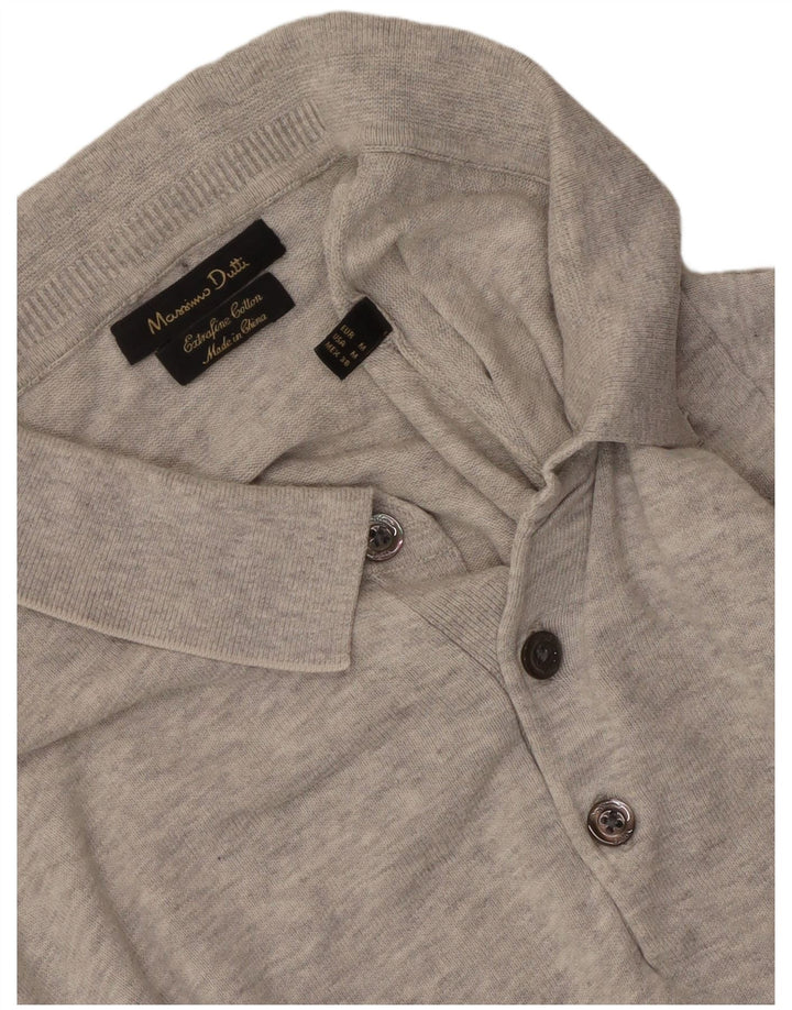 Męska koszulka polo Massimo Dutti, średnioszara, nakrapiana