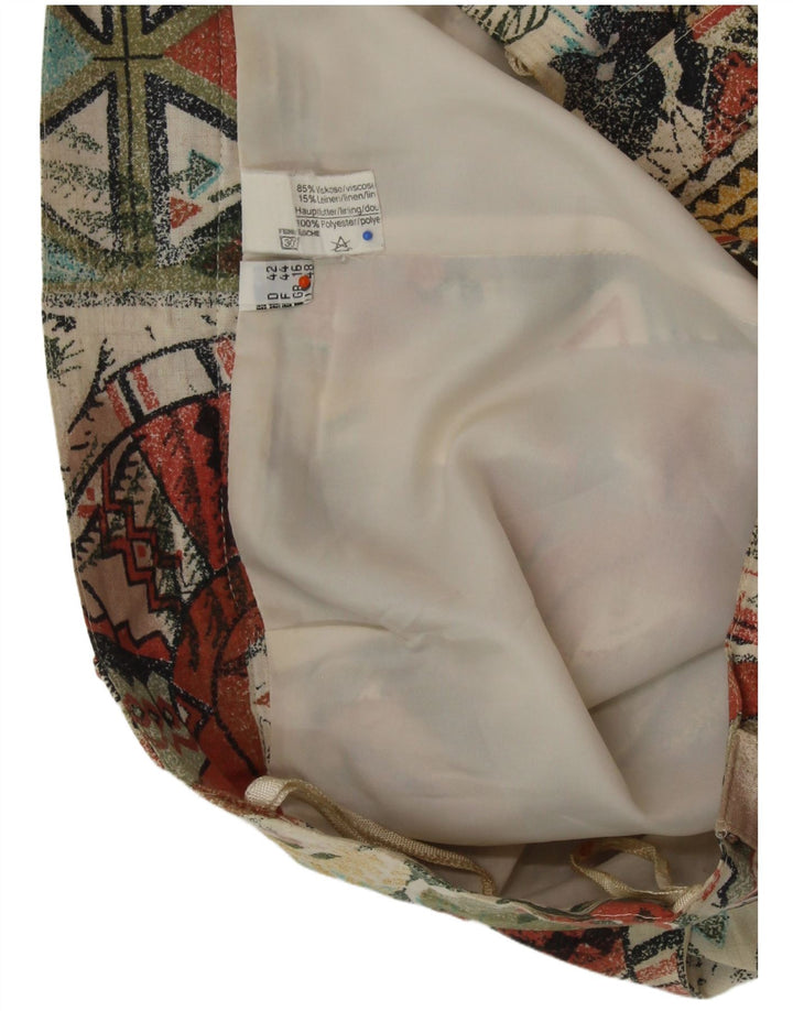 Damska plisowana spódnica VINTAGE UK 16 duża W32 wielokolorowa geometryczna