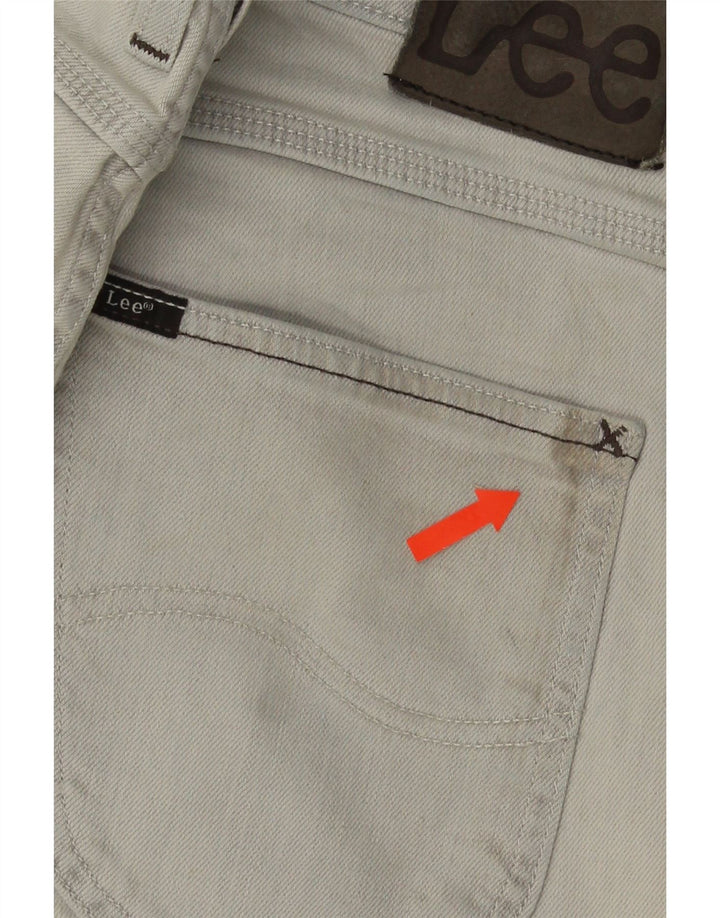 Męskie krótkie spodenki jeansowe Lee z 5 kieszeniami W32, średnioszare, bawełniane
