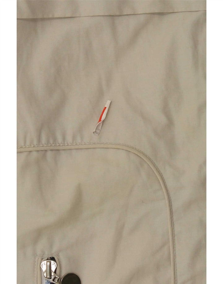 Chłopięca kurtka bomberka Geox z grafiką na 11-12 lat, beżowa, bawełniana w bloki kolorów